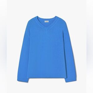 The Fringes V-Neck Cotton Knit Sweater